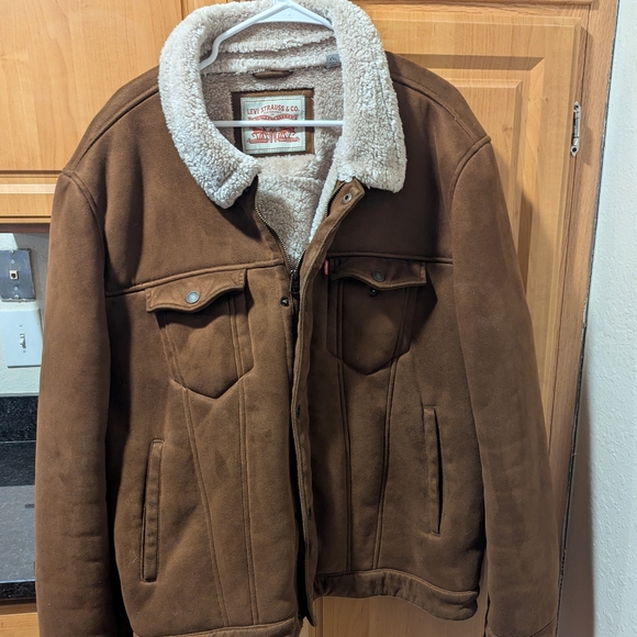 Levi’s BrownMen Faux Shearling SherpaTrucker Jacket Size XXL